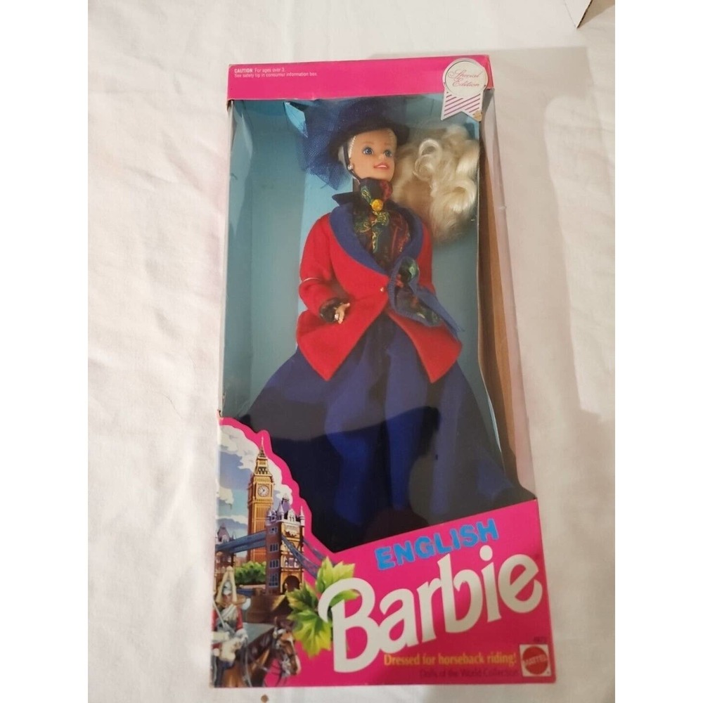 1991 Dolls of the World Collection Barbie ENGLISH Doll (4973) Special Edition
